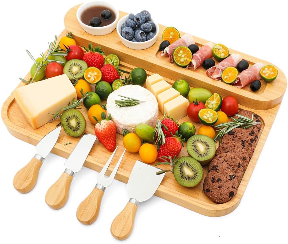 Bamboo Charcuterie Board Set